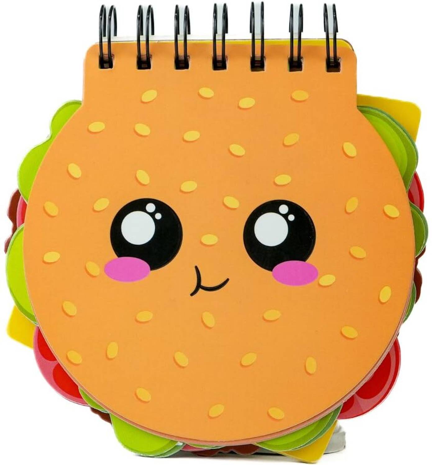 articious Cute Burger Shaped Spiral Notebook for Kids | Diary with 3D Food Design | Regular Diary Unruled 100 Pages
