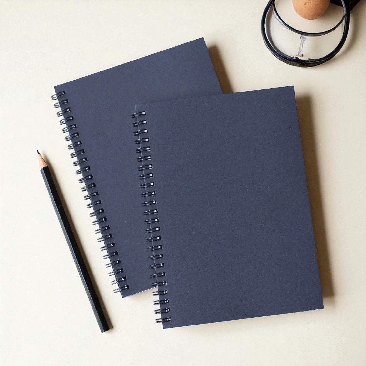 Image of INNAXA A5 Dotted Bullet Journal | Black Cover & Black Spiral Wiro | A5 Notebook Dotted Pages 120 Pages (Dotted, Pack of 2)