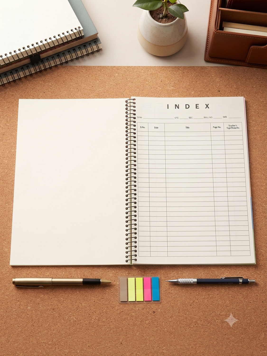 Image of DOMS 6 Subject Spiral A4 Notebook Unruled 300 Pages
