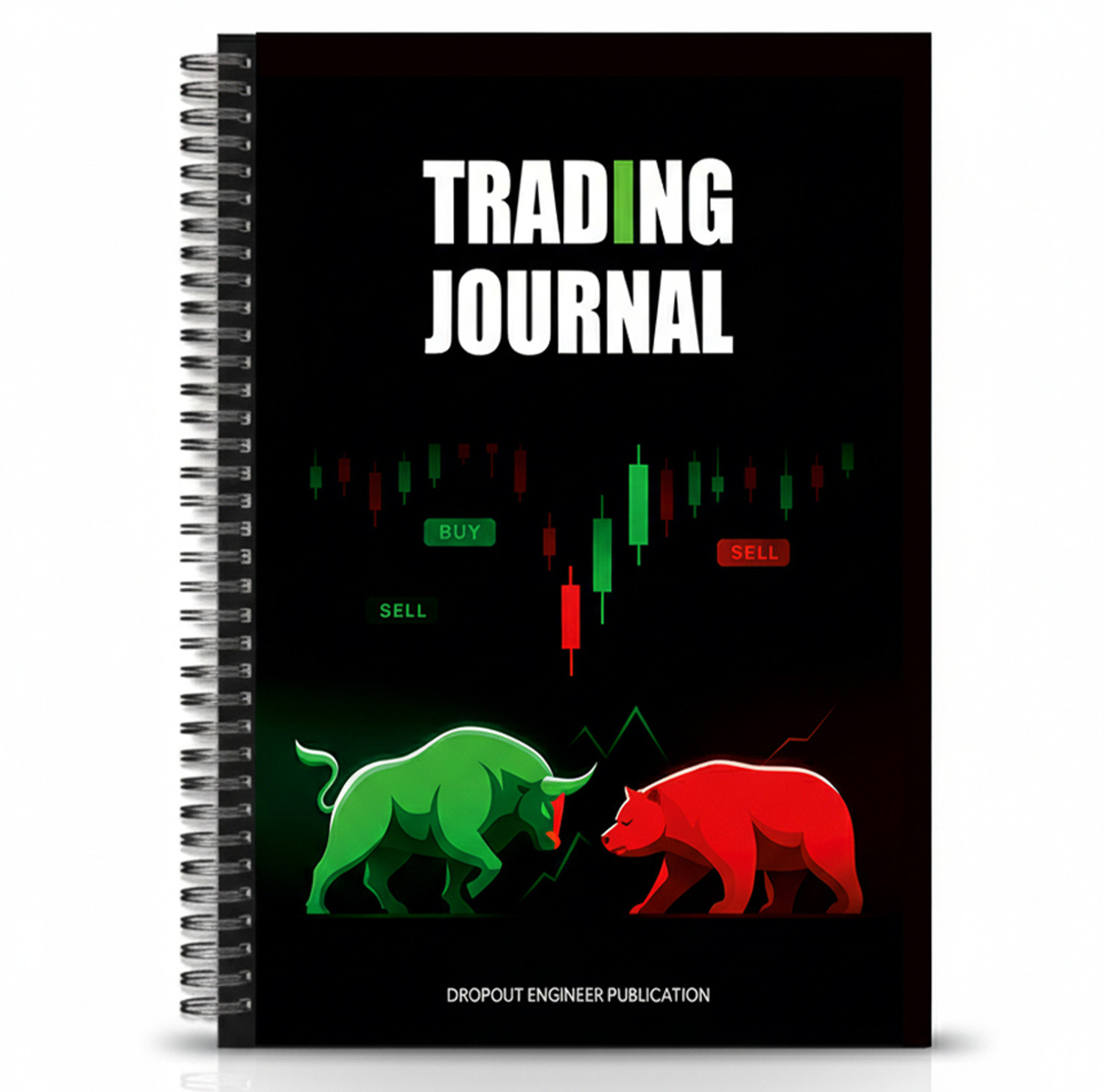 Image of DropoutEngineer Trading Journal Diary and Stock Market Trading Diary Notebook Trading book A5 Journal Track Entry, Stop Loss, Profit & Loss, Notes 137 Pages