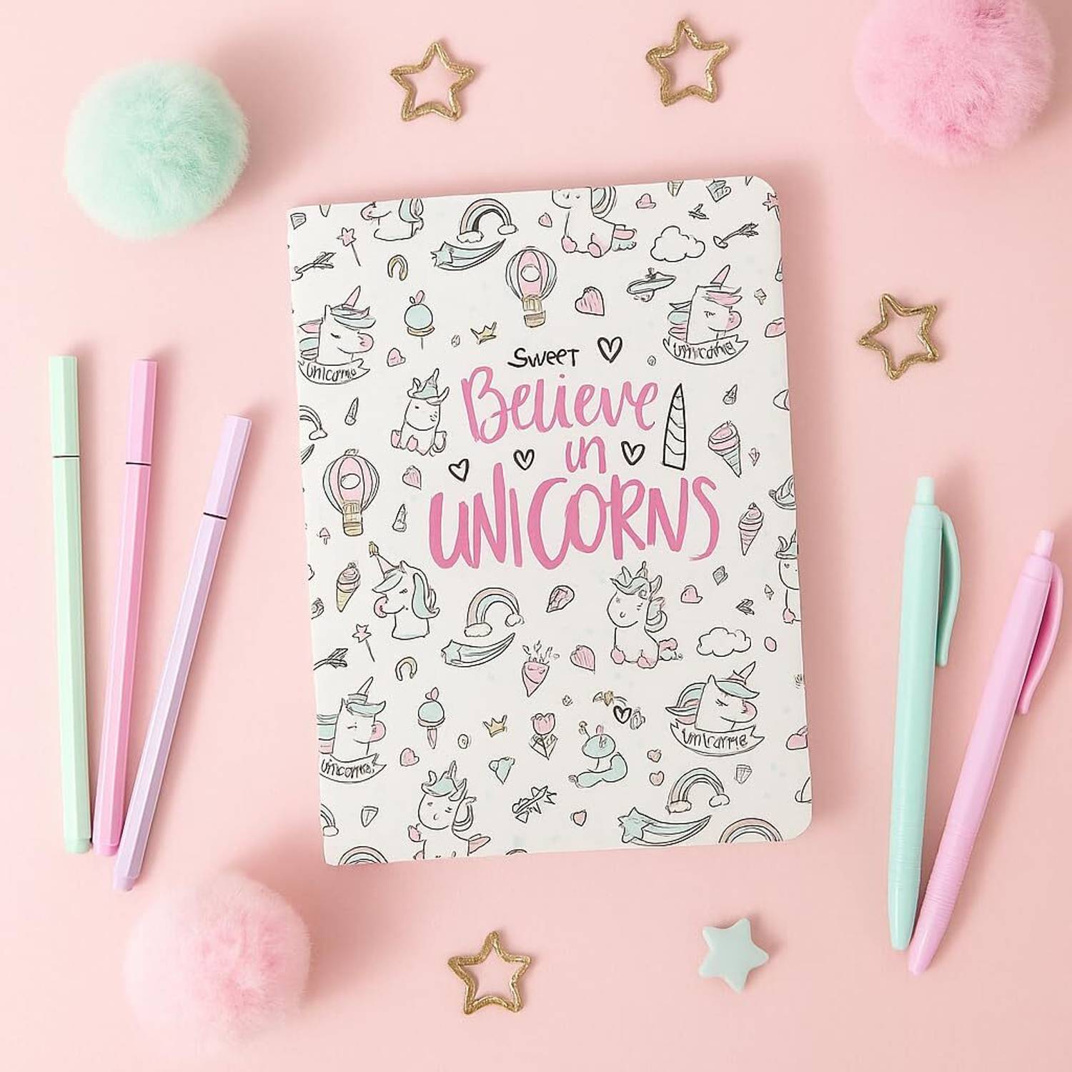 articious Unicorn A5 Diary Ruled 96 Pages