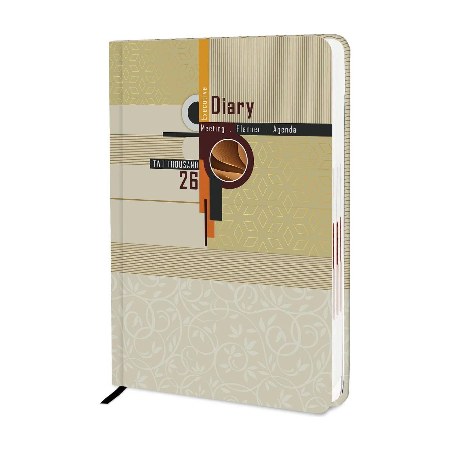 alDivo Paper Hard Bound 2026 Diary with Dates I Daily Planner Diary 2026 For Office I A5 Diary Ruled 344 Pages