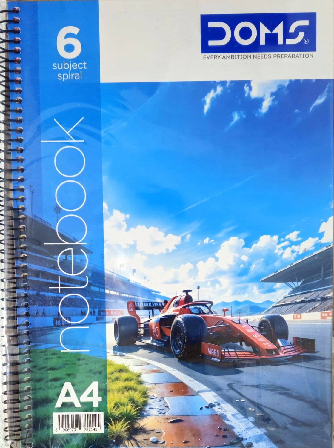 Image of DOMS 6 Subject Spiral Note Book | UNRULED | SERIES & Wrapper Image design may vary | A4 Notebook | UNRULED | 300 Pages