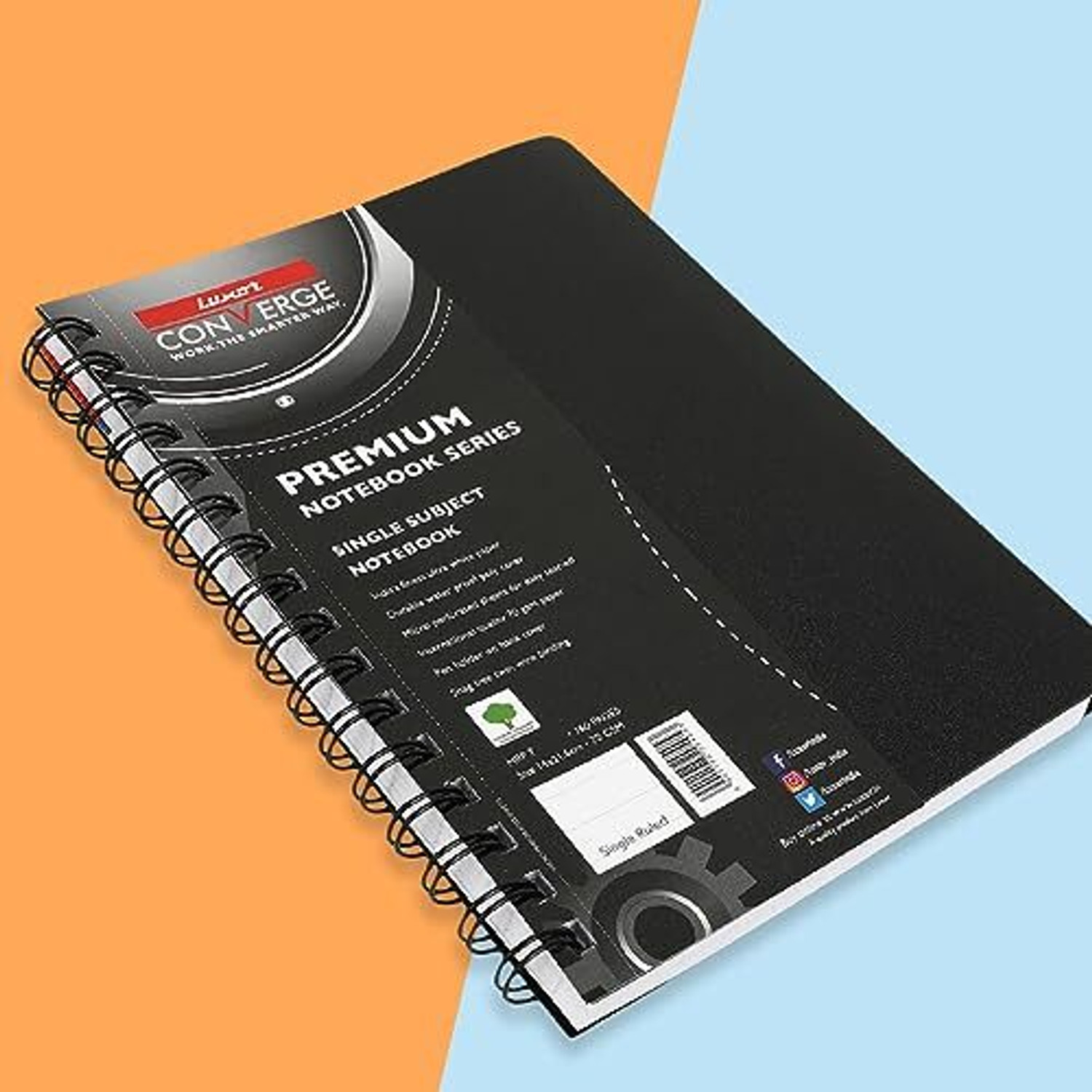 Image of LUXOR Single Ruled A5-160 A5 Notebook Single Ruled 160 Pages