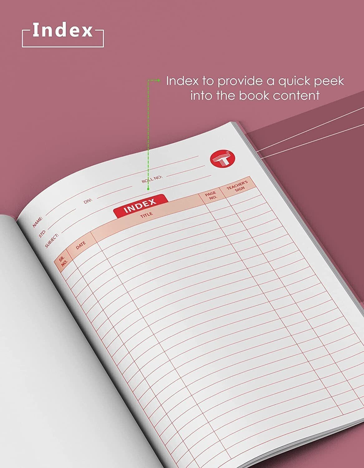 Image of Target Publications Small Notebooks Single Line | Writing book | 17x27 cm Approx | GSM 58| Set of 6 Regular Notebook Ruled Pages 76 Pages