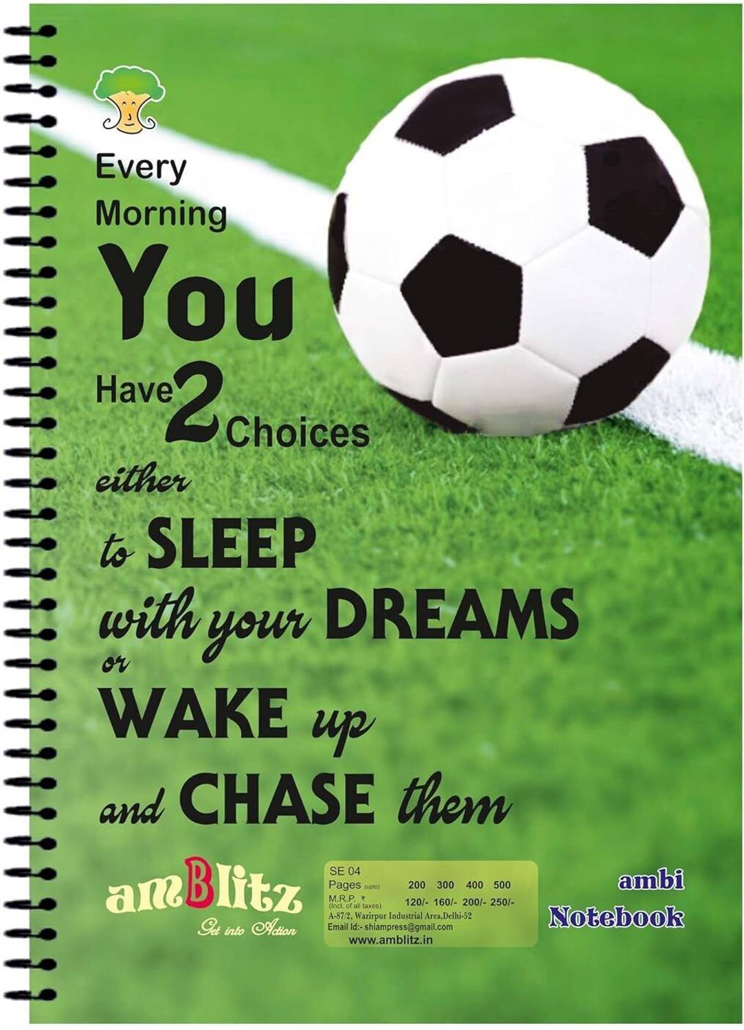 amblitz Regular Diary A4 Diary Rule 400 Pages
