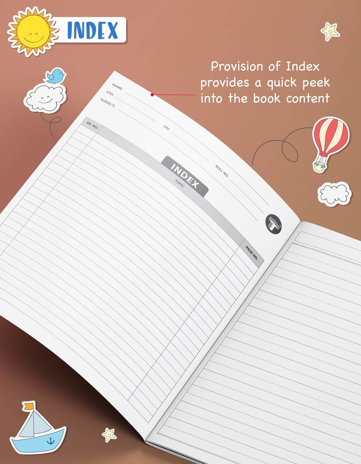 Image of Target Publications Project Books for Kids | One Side Ruled & Colourful Plain 32 Pages | A4 Size A4 Notebook One side ruled and one side colorful 384 Pages