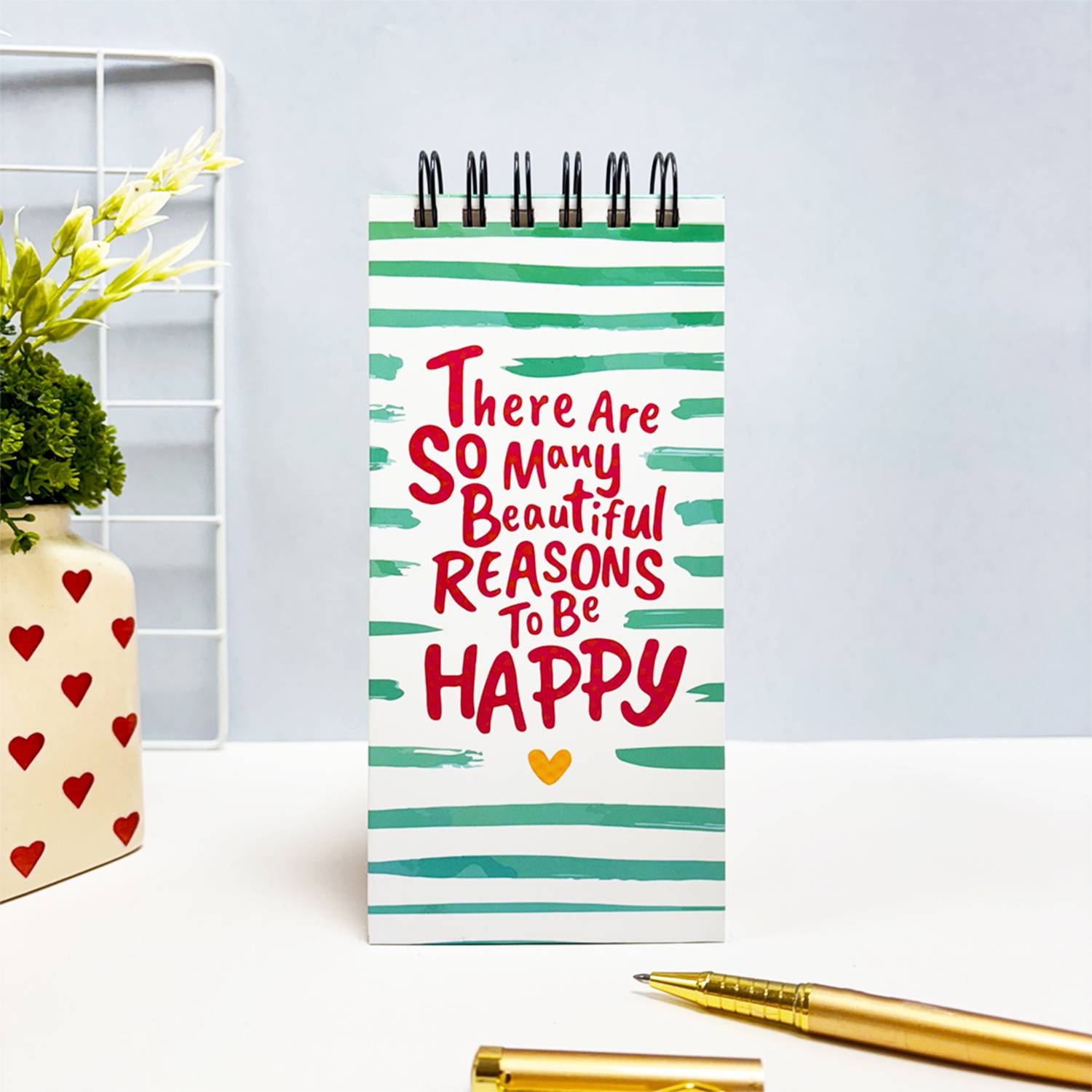 articious Happy Regular Desk Planner Ruled 264 Pages