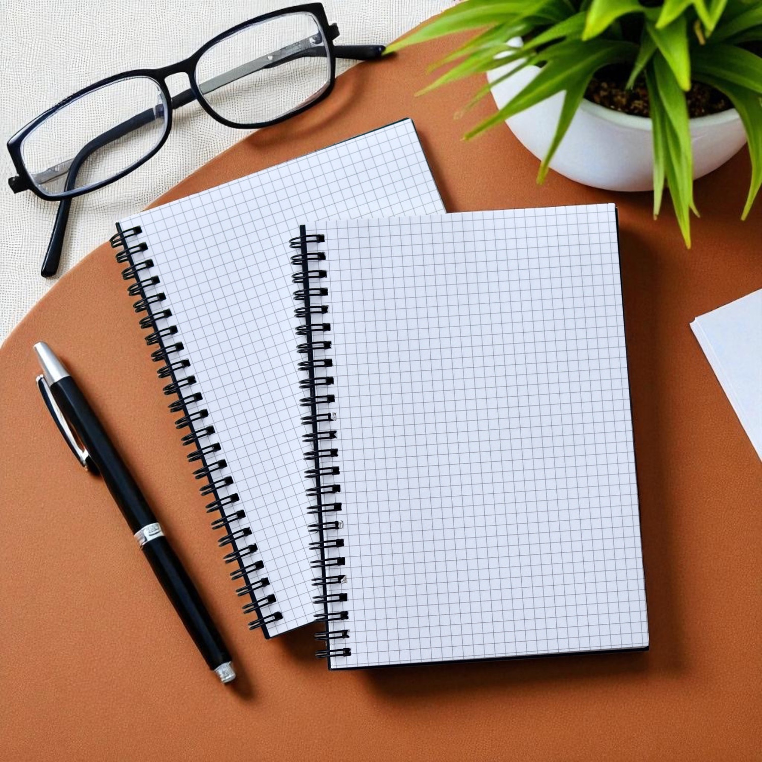 Image of INNAXA A4 Square Grid Black Spiral Notebook A4 Notebook Grid 120 Pages