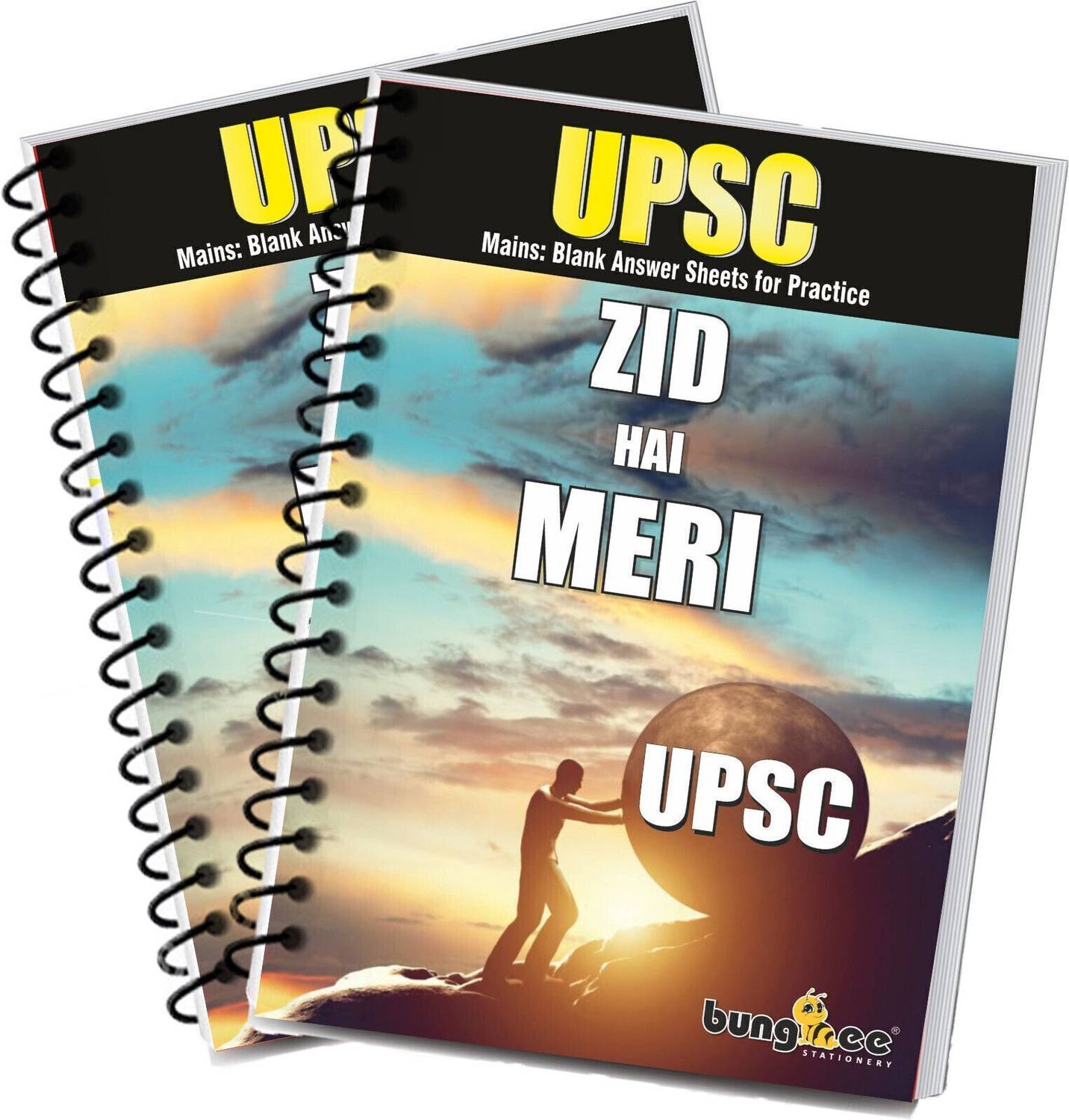 Bungbee UPSC Mains Answer Writing Copy Booklet- Design 3, 210 Pages/ 105 Sheets per Book A4 Notebook Unruled 420 Pages