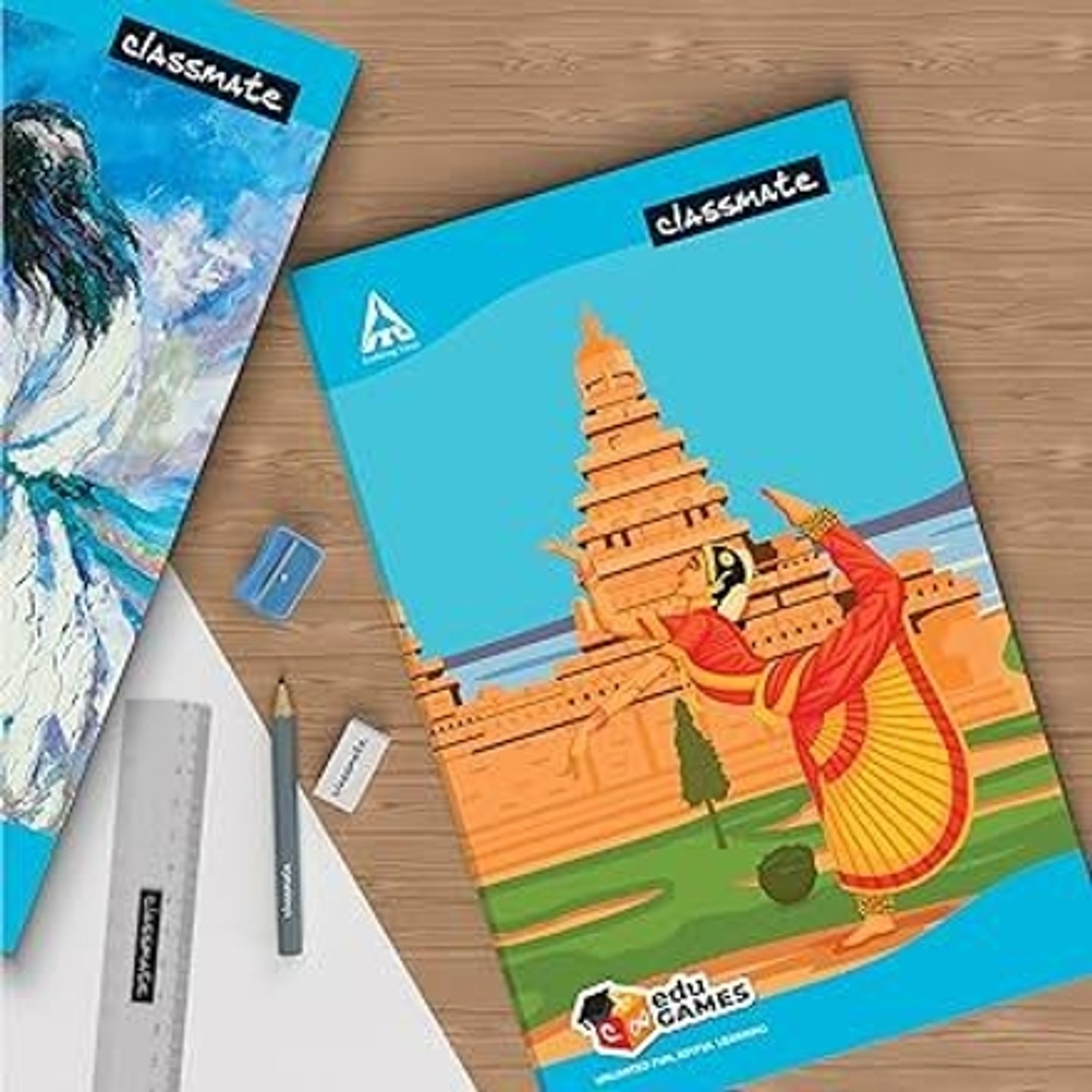 Image of Classmate Short Notebook - Soft Cover, 240 Pages, 190x155mm, Single Line - Pack of 240 A4 Notebook yes 240 Pages