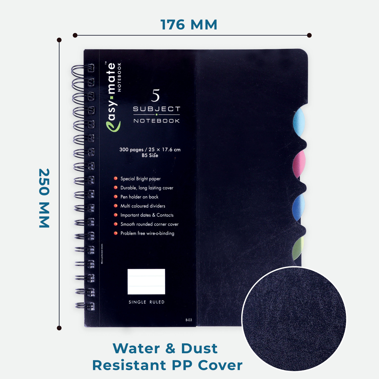 Image of foru Premium 5 Subject B5 Notebook Single 300 Pages