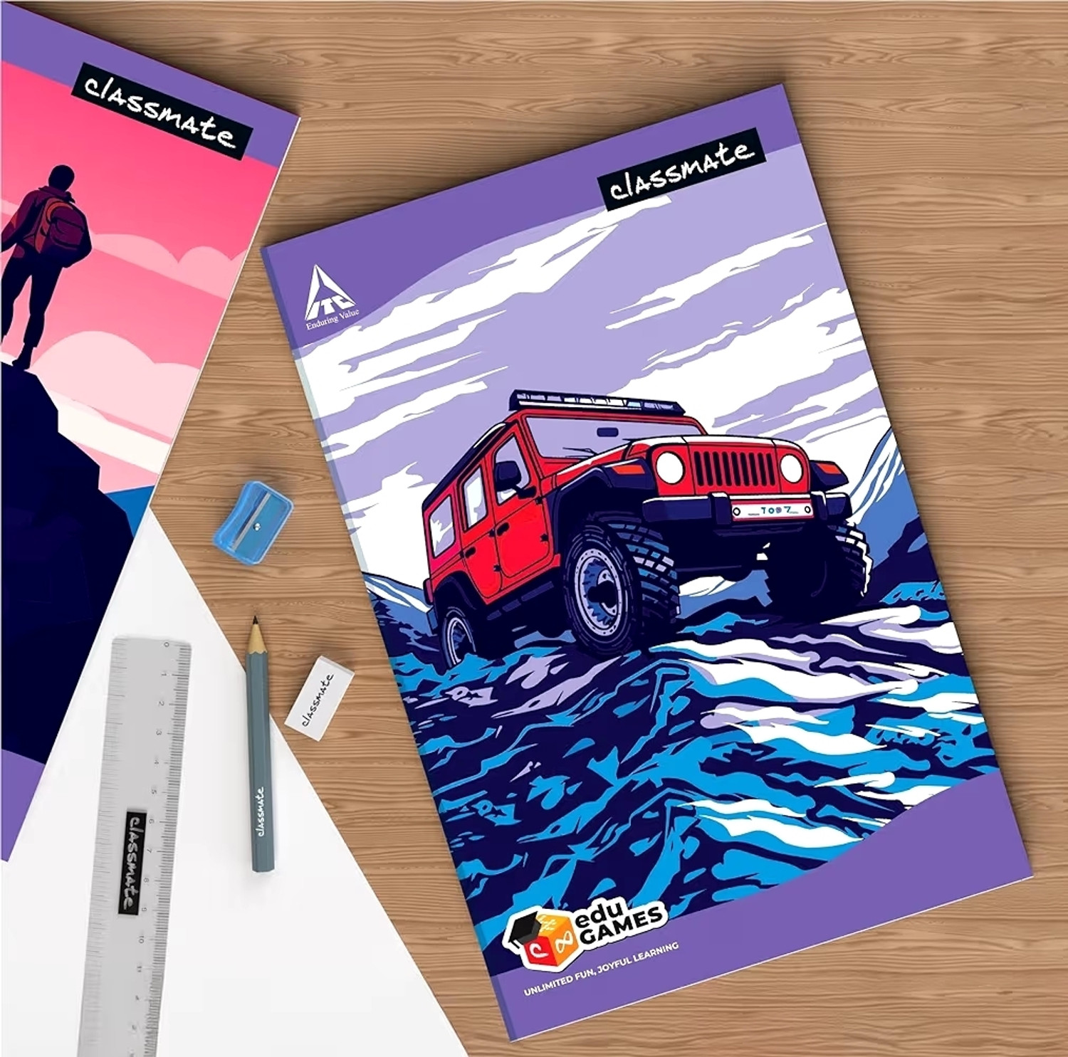 Image of Classmate Long Notebook - A4, Soft Cover, 240 Pages, Single Line (Pack of 3 A4 Notebook Yes 240 Pages