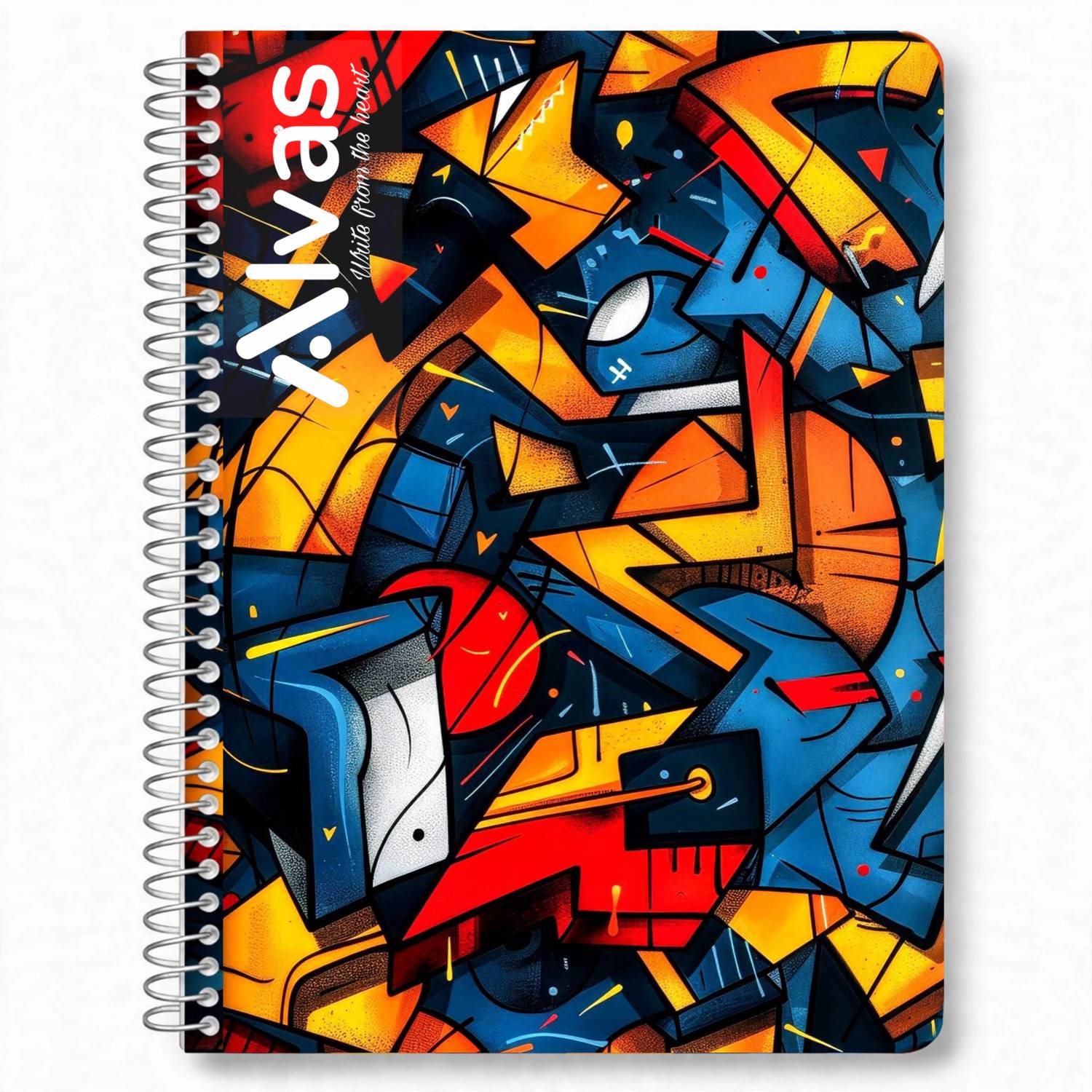 ALVAS Dual Plastic Cover (Front & Back) A4 Notebook Spiral | Unruled | 64 GSM | 300 Pages
