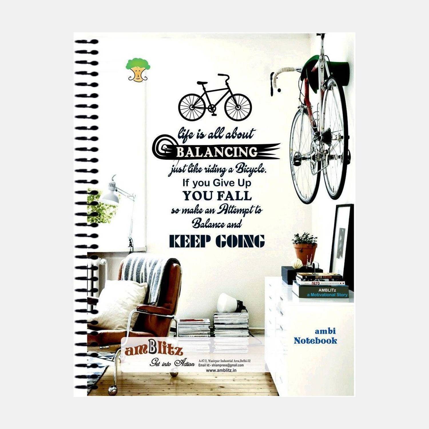 amblitz Cycle A4 Notebook Unruled 400 Pages