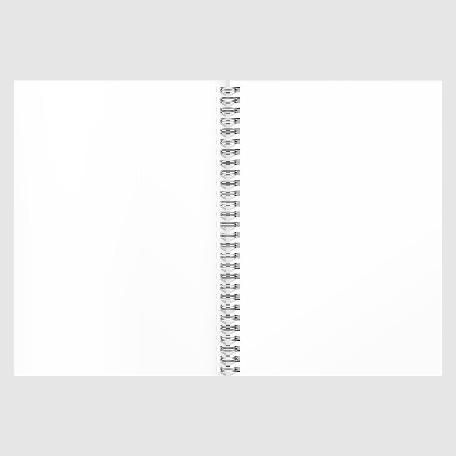 Image of UNIQPAL Plain Spiral notebook | A4 Size(210x297mm) | 75GSM | 800 Pages (200 pages x 4) | A4 Notebook Unruled 800 Pages