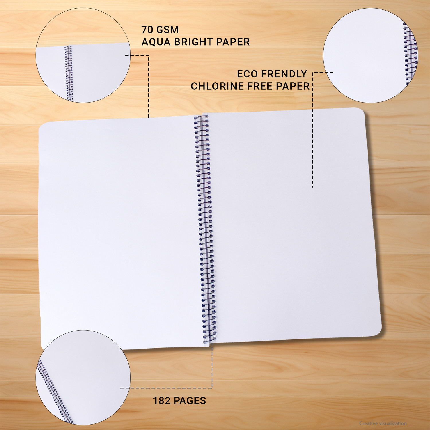 Image of NRP oNe Spiral A4 Notebook Unruled 180 Pages