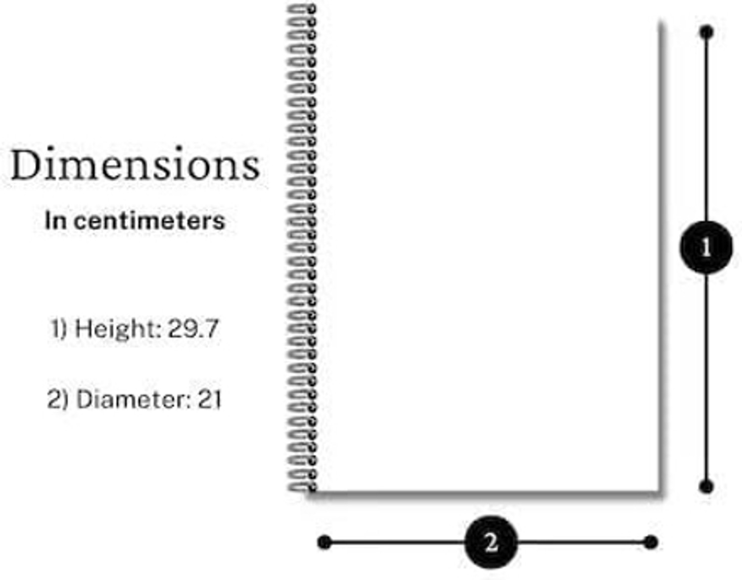 Image of UNIQPAL Plain Spiral notebook | A4 Size(210x297mm) | 75GSM | 800 Pages (200 pages x 4) | A4 Notebook Unruled 800 Pages