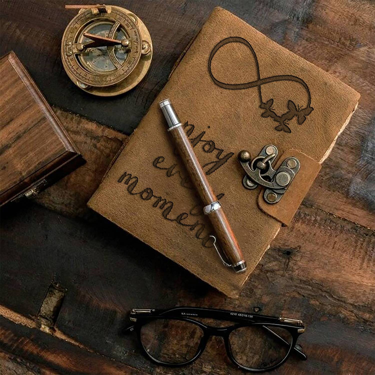 DI-KRAFT Leather Cover Engraved Diary - Image 4