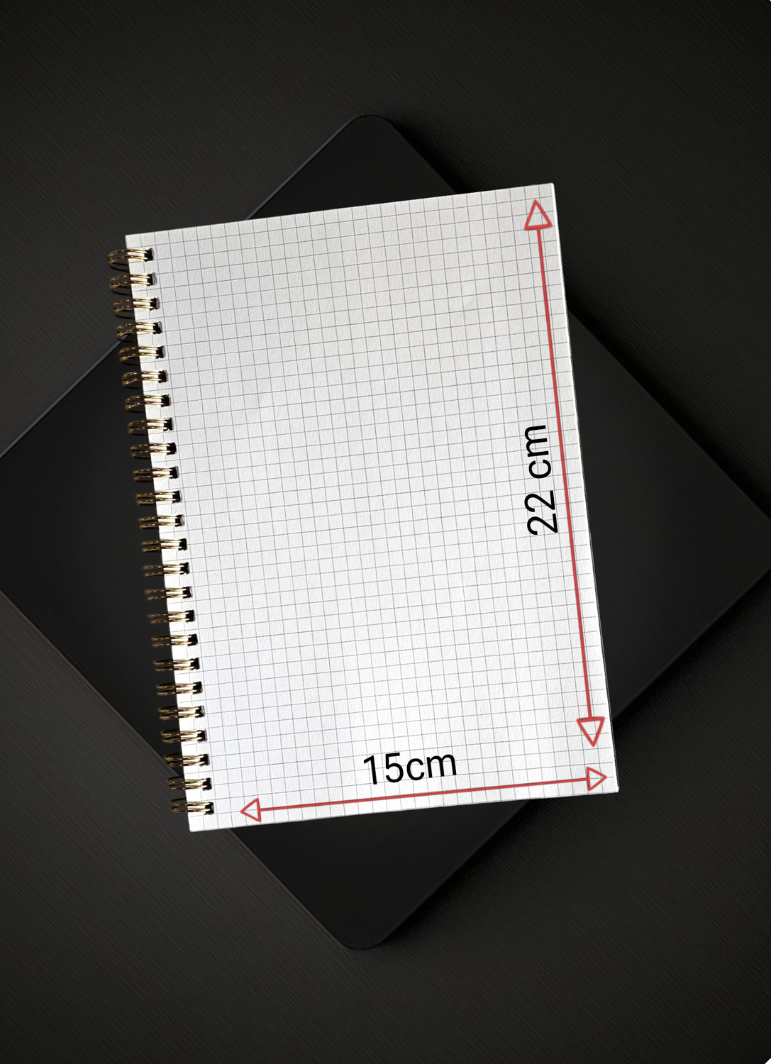 Image of TORTUGA A5 Black Square grid Notebook Golden wiro , 60 Sheets /120 Pages, 100gsm Paper, A5 Notebook SQUARE GIRD 100 Pages