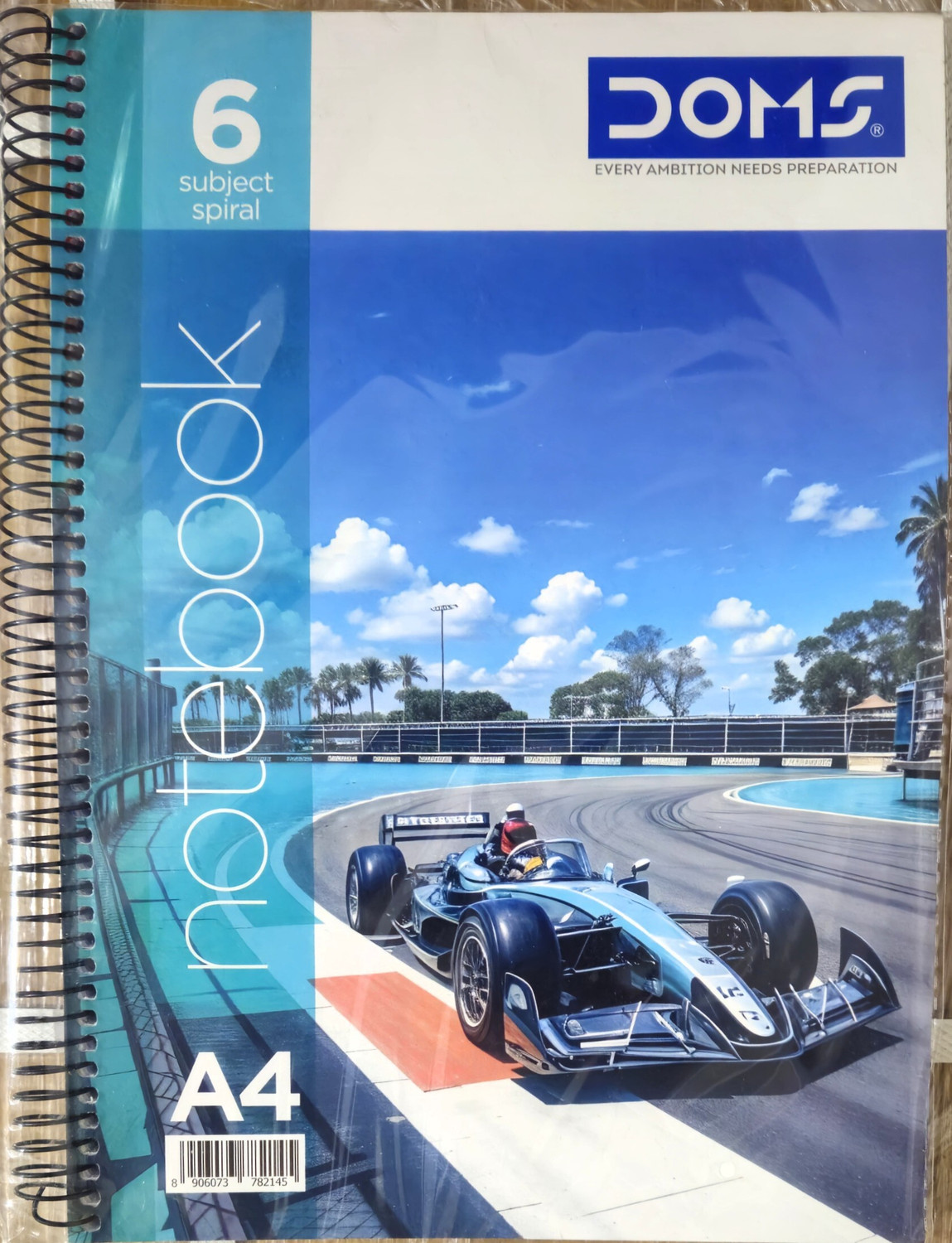 Image of DOMS 6 Subject Spiral Note Book | UNRULED | SERIES & Wrapper Image design may vary | A4 Notebook | UNRULED | 300 Pages