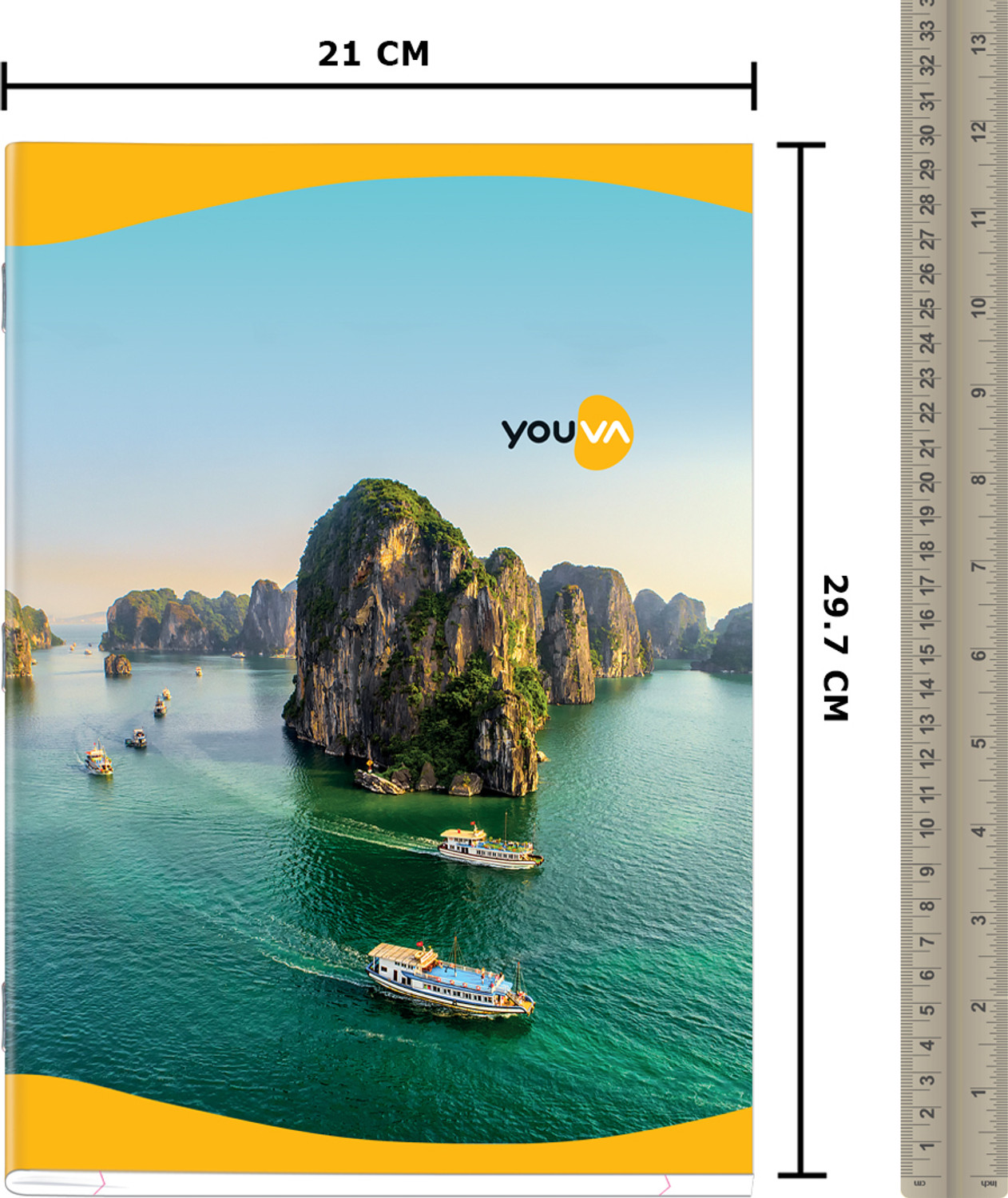 Image of NAVNEET Youva Soft Bound Long Book 21x29.7 cm A4 Notebook Single Line 172 Pages