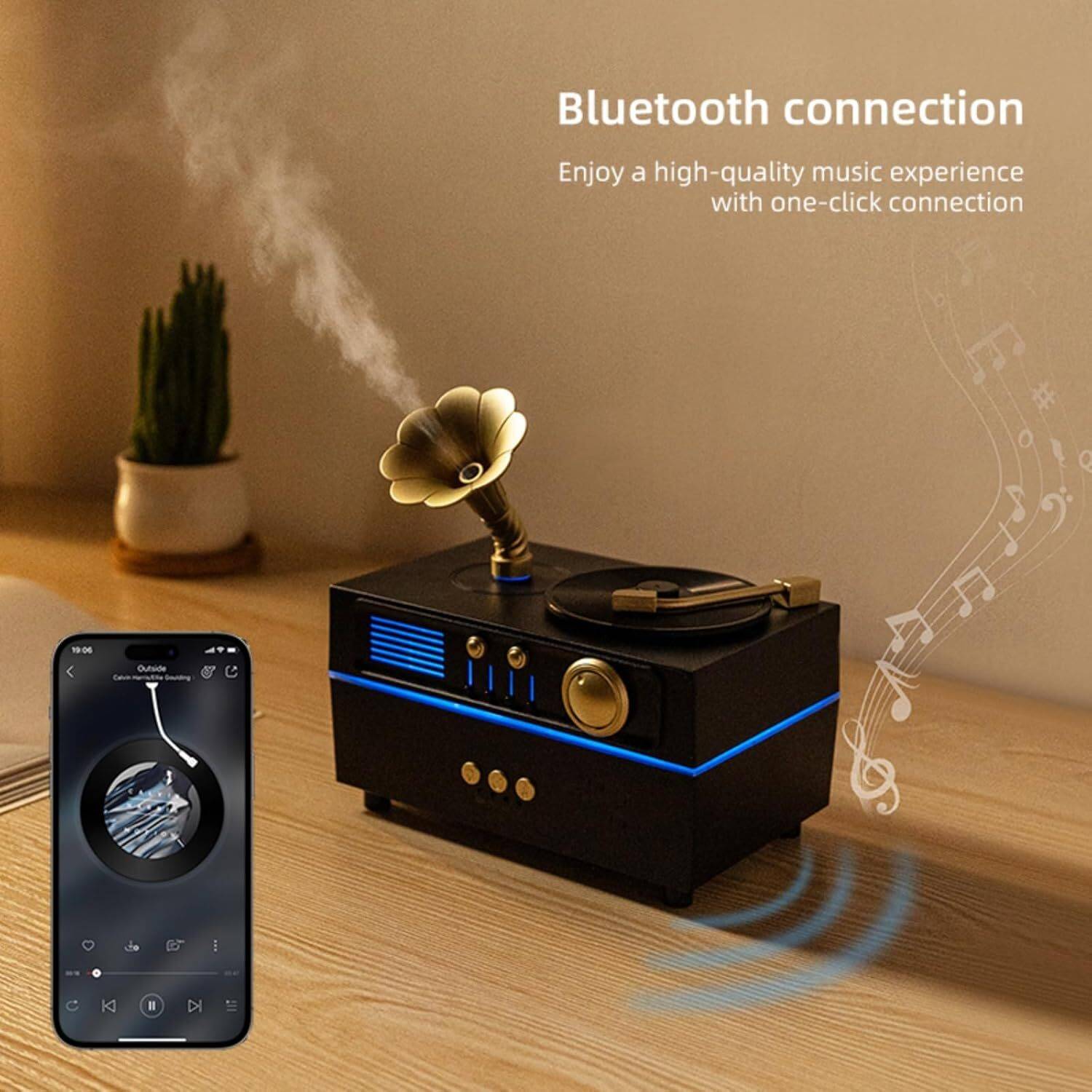 Inditradition Bluetooth Retro Gramophone Aroma Diffuser - Image 5