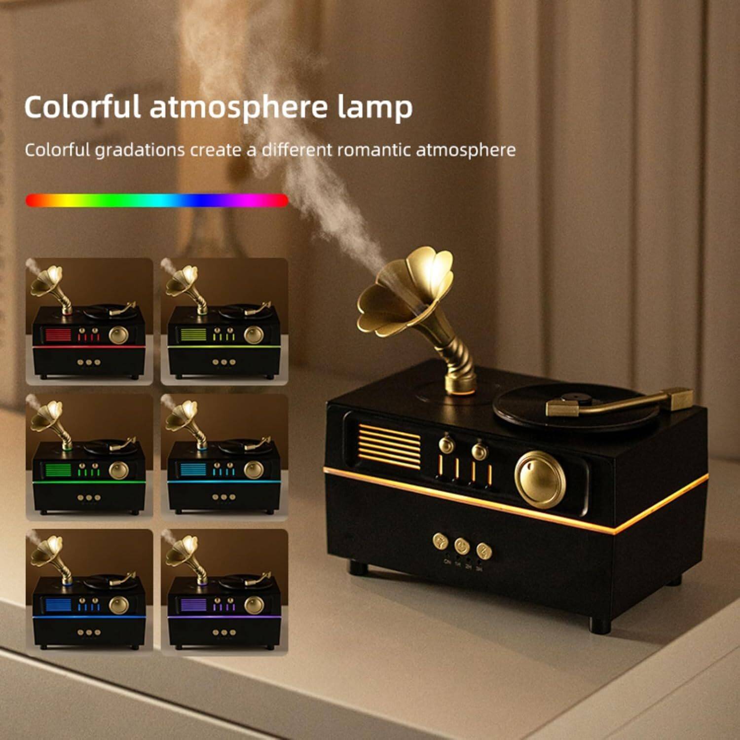 Inditradition Bluetooth Retro Gramophone Aroma Diffuser - Image 4