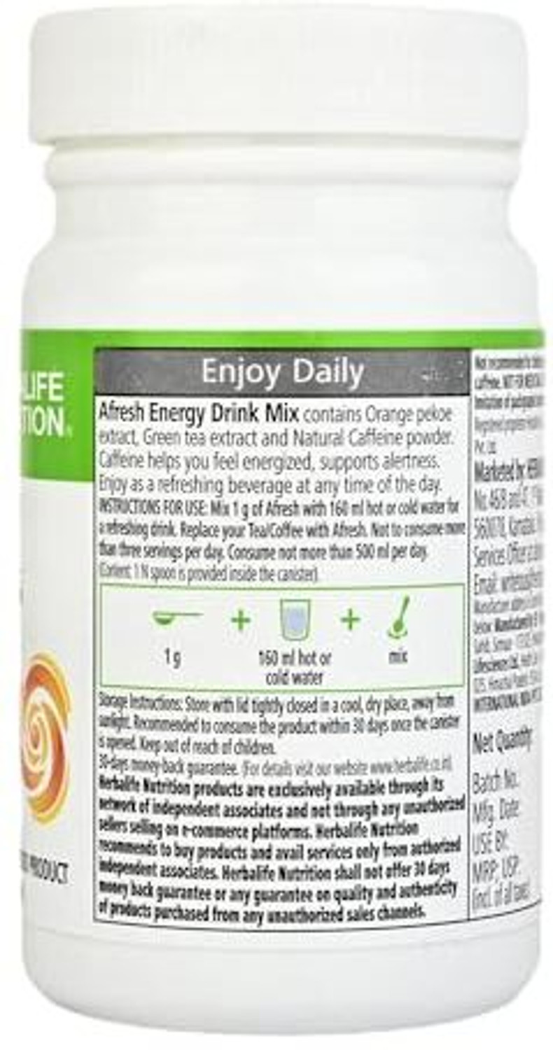 Image of Herbalife Nutrition Natural Ginger Afresh Energy Drink Mix Ginger Flavor Powder