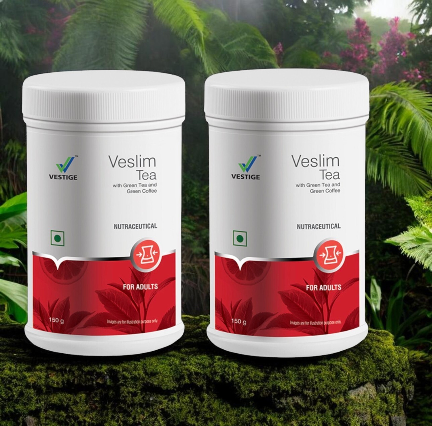 Image of Vestige VESLIM TEA 150G 2 PACK UNFLAVOR Powder