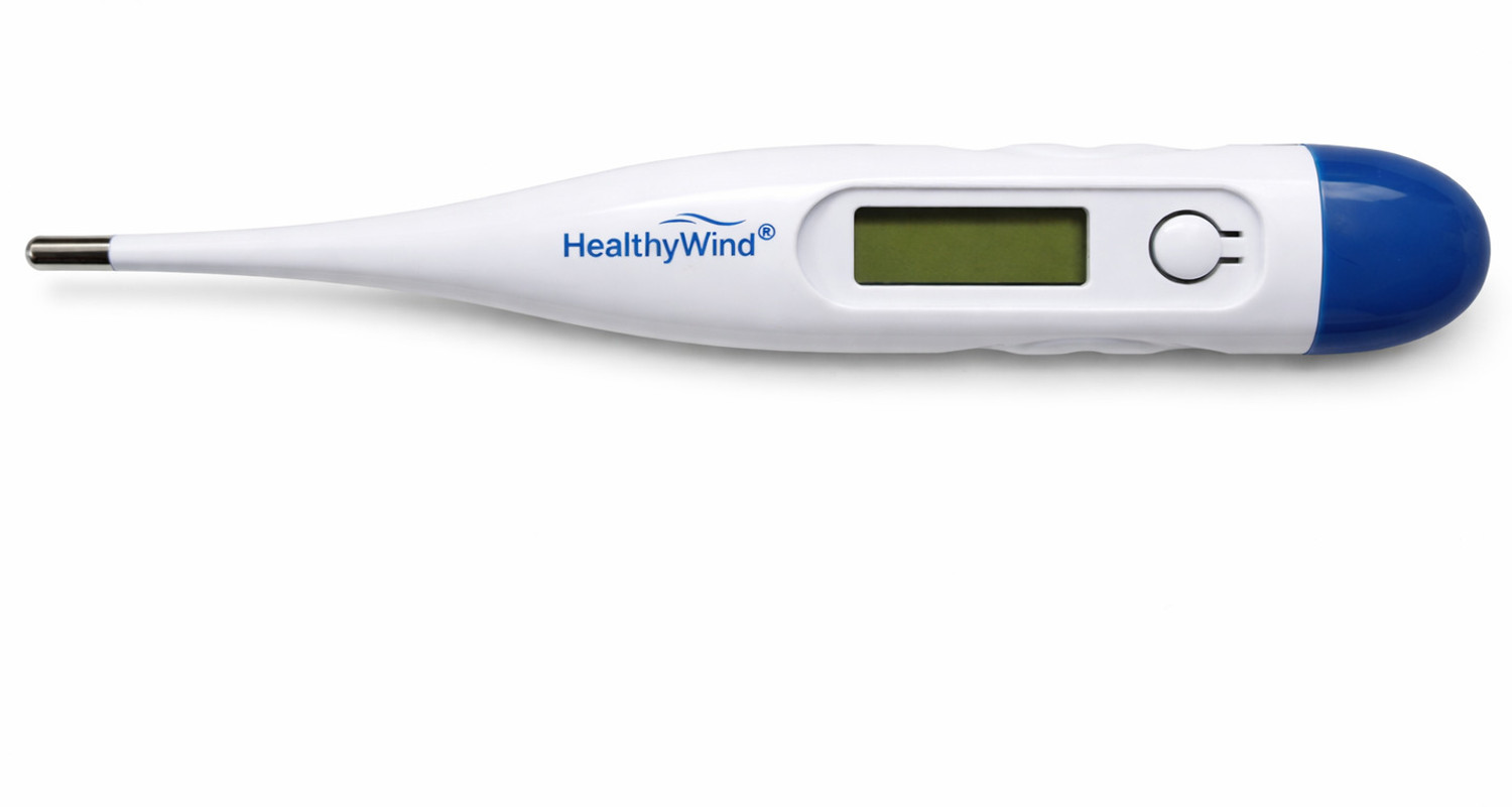 Image of HEALTHY WIND Digital Oral Thermometer | High Accuracy | Water Resistant | Digital LCD Display Thermometer