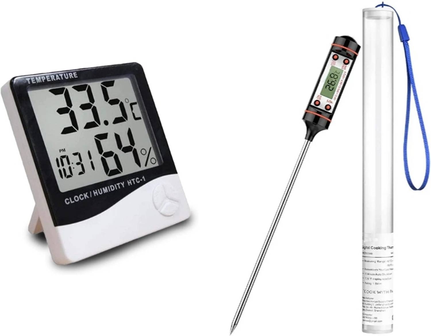 Dr care HTC-1 & FD-01 Combo Pack of Digital Food Thermometer & Ro
