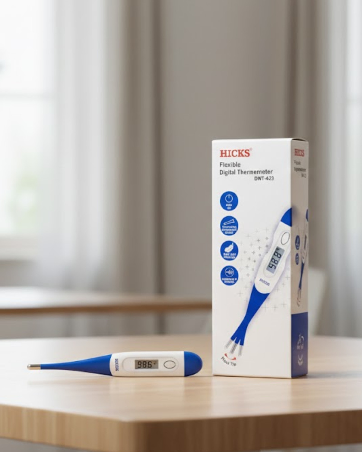 Image of Hicks Flexible Digital Thermometer DMT-423 Thermometer