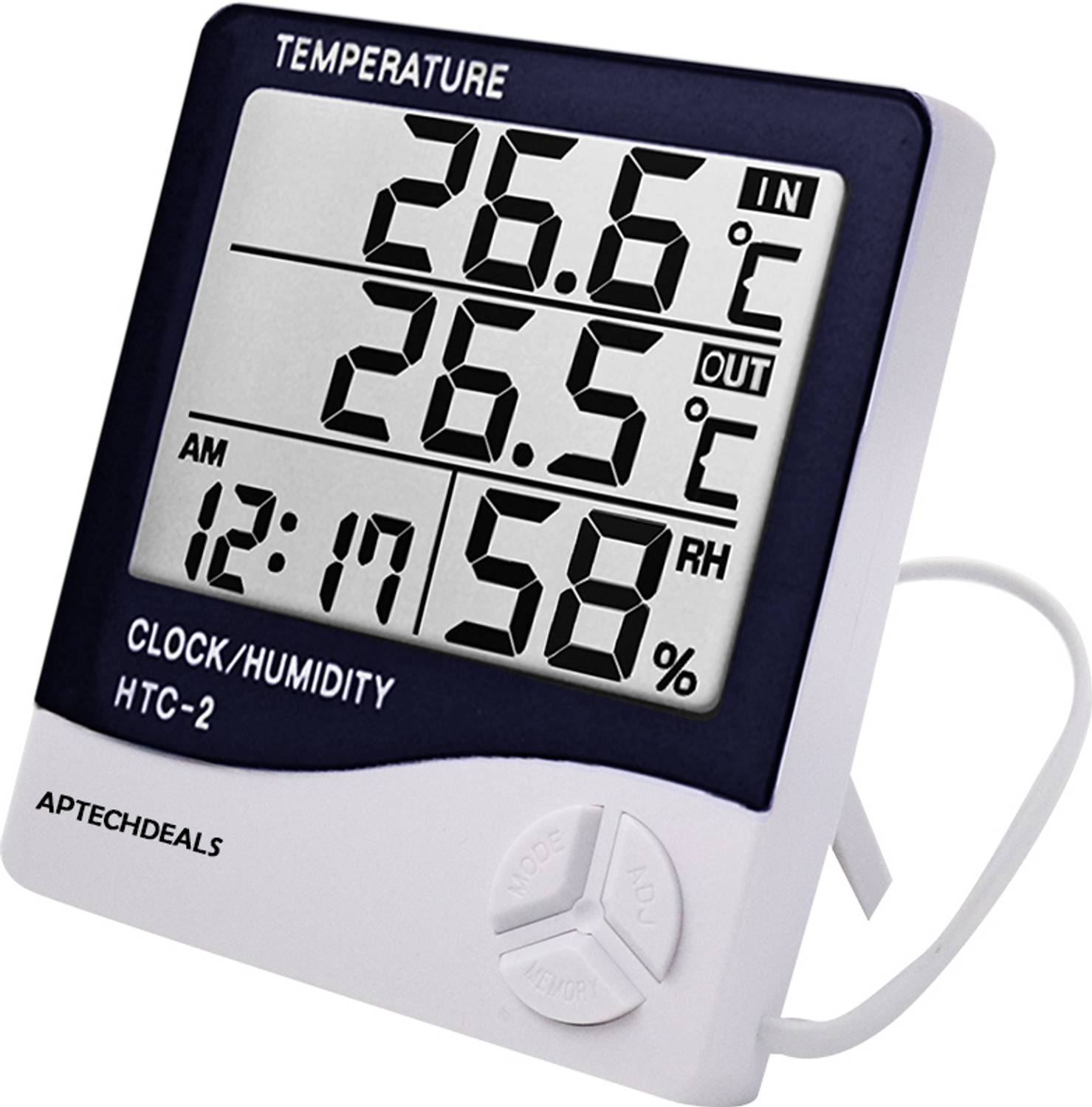 APTECHDEALS HTC-2 Digital Hygrometer Thermometer - Image 1