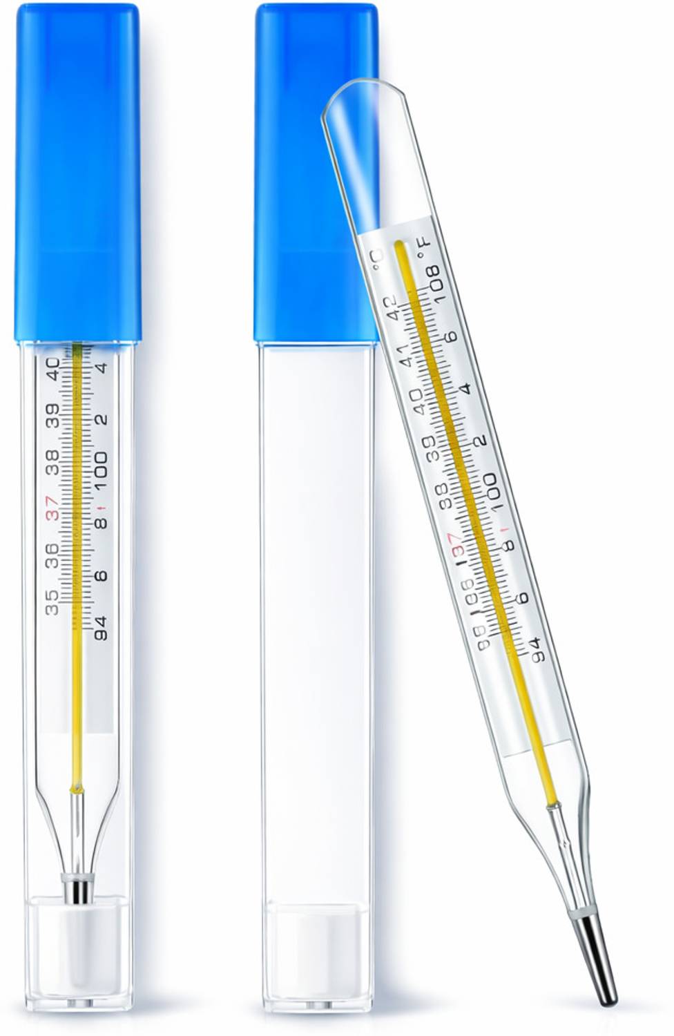 Bos Medicare Surgical Mercury Thermometer 2pc for Body Temperatur