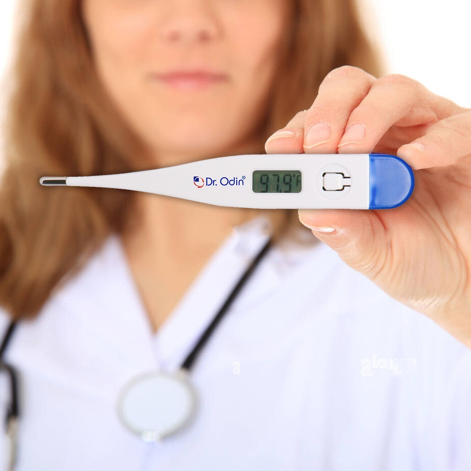 Image of Dr. Odin MT101 Digital Thermometer 20 Second Reading Infant, Kid, Adult Pack of 2 DMT 101 Thermometer