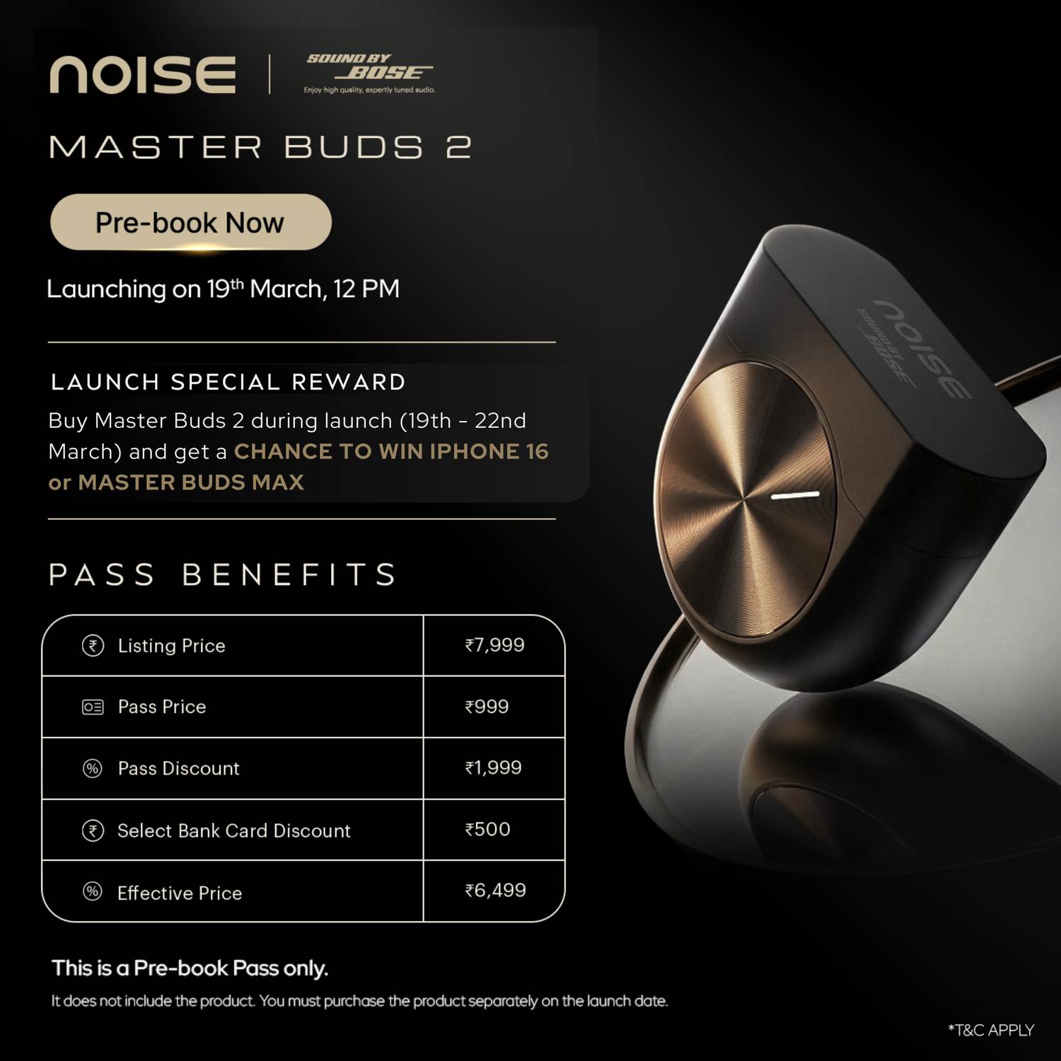 Noise Master Buds 2 Pre Book Ticket - Image 1