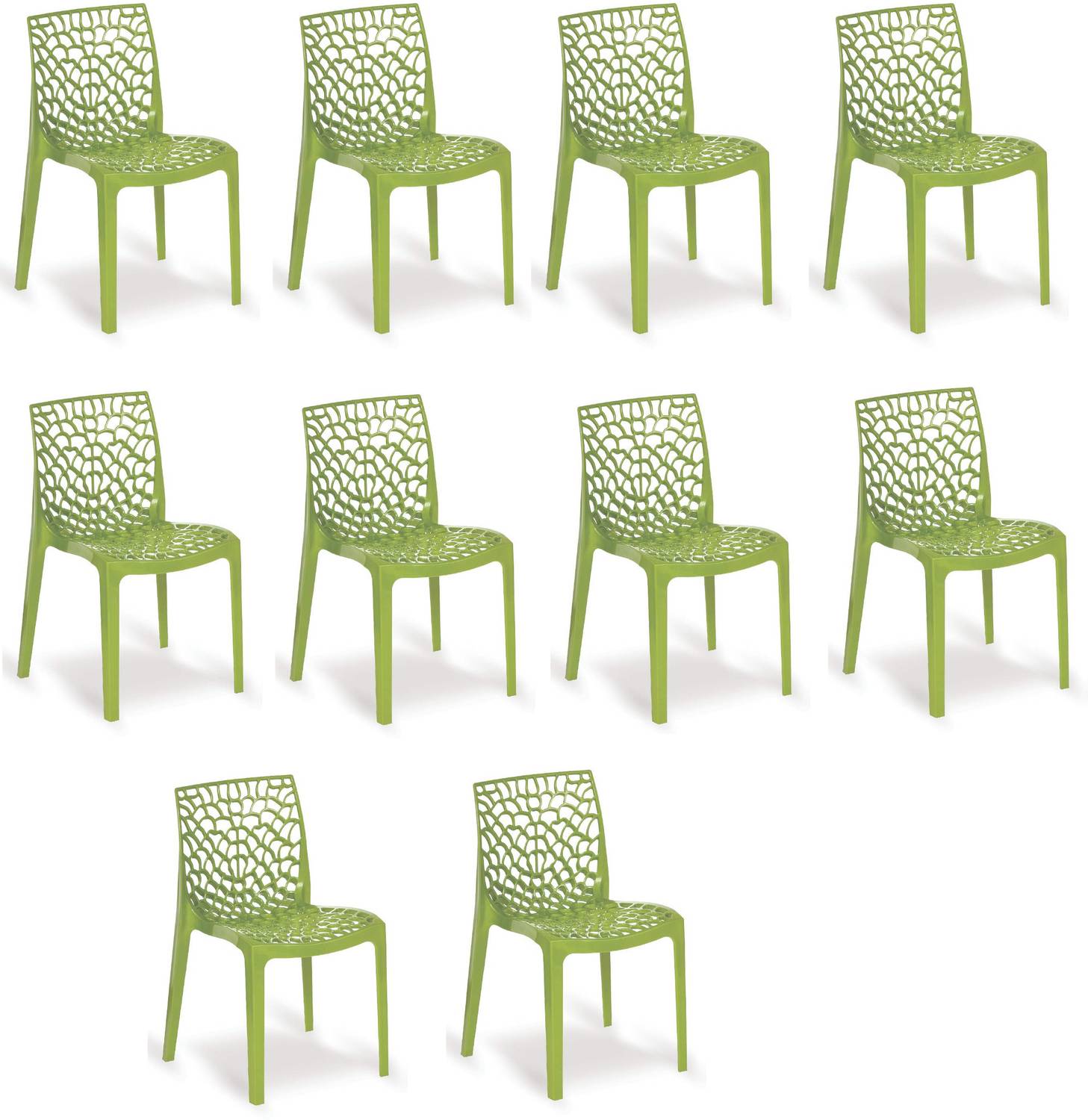 GOYALSON Designer Web Chair Plastic Living Room Chair for home study restaurant dining Plastic Dining Chair