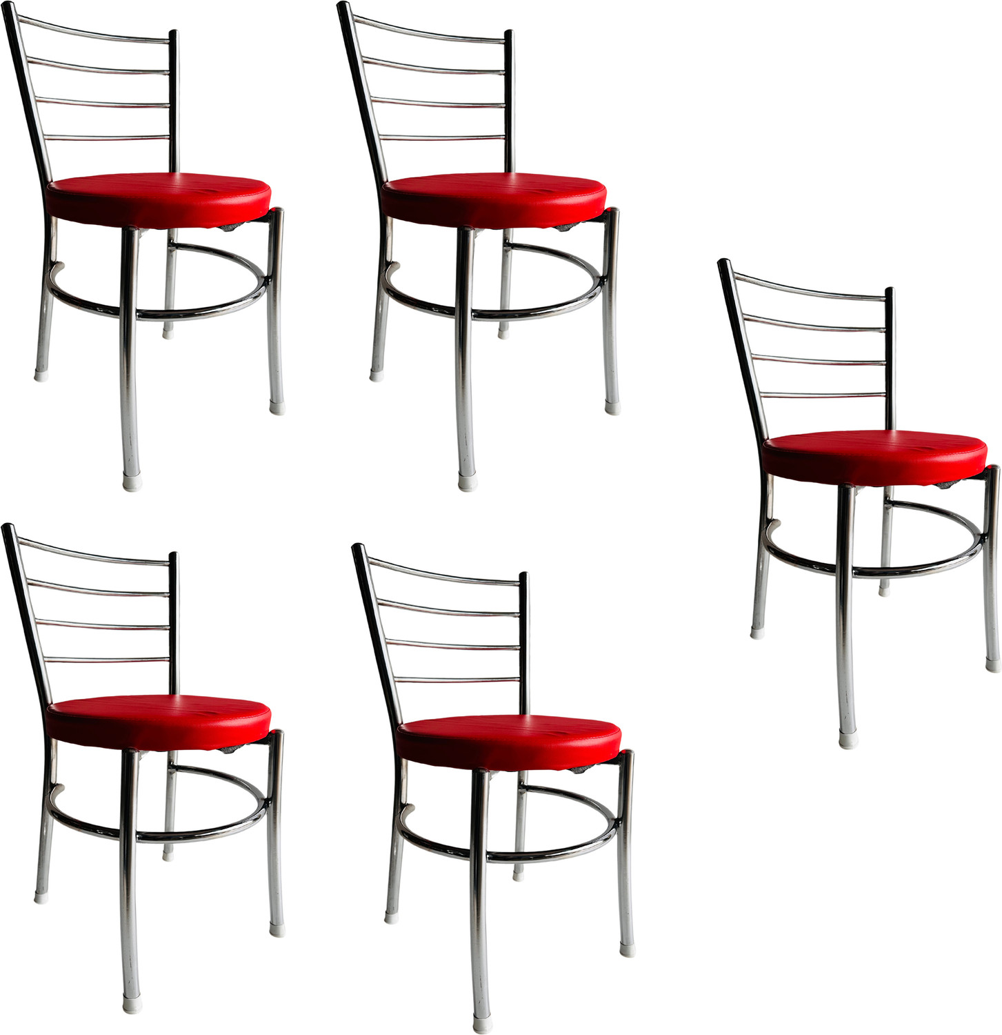 Image of Goyal Steel & Furniture Industries Modern Leatherette steel Dining Chair for Kitchen and Living Room Metal Dining Chair