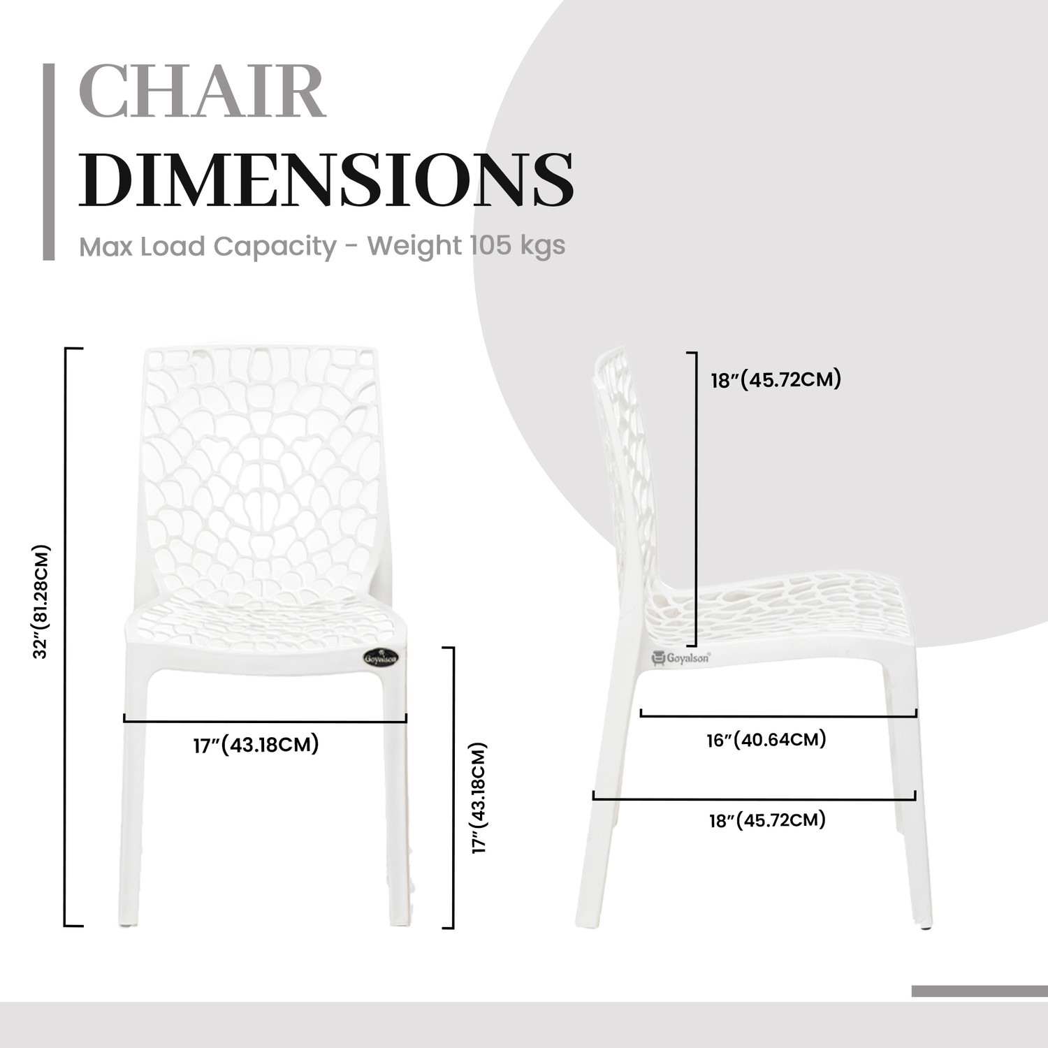Image of GOYALSON Plastic Dining Chair