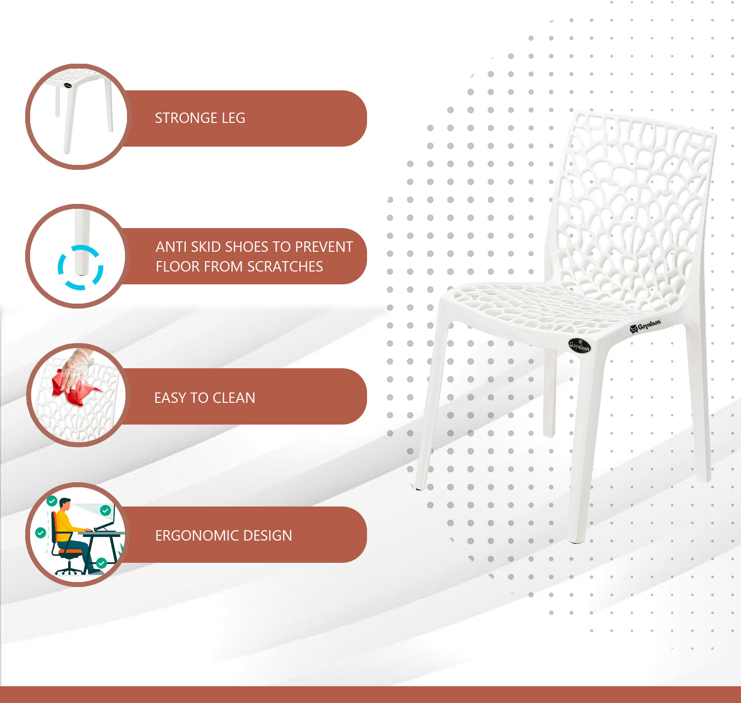 Image of GOYALSON Plastic Dining Chair