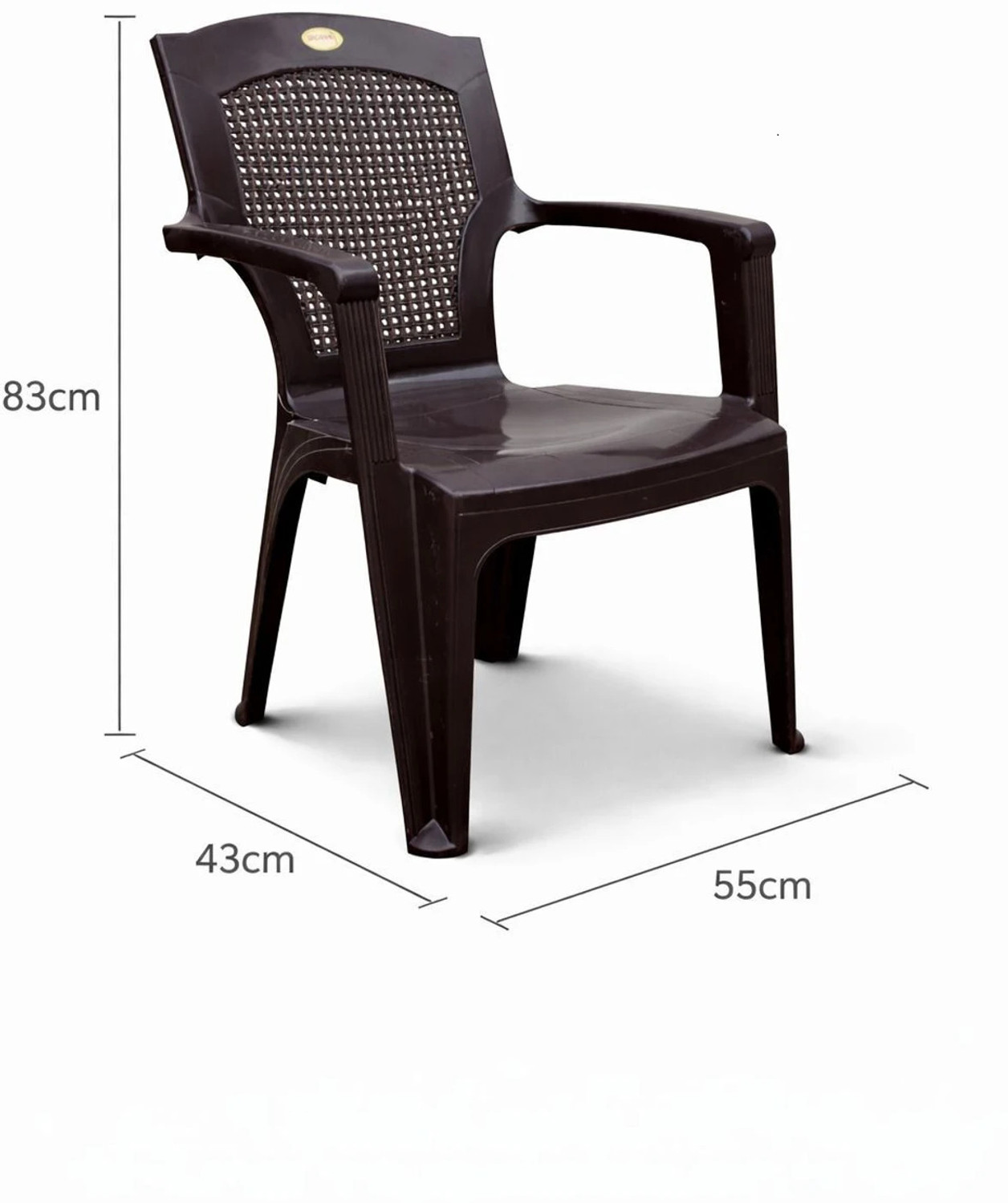Image of HOMIBOSS Plastic Chairs for Home & Outdoor | Strong & Durable | Balcony & Office Use Plastic Dining Chair
