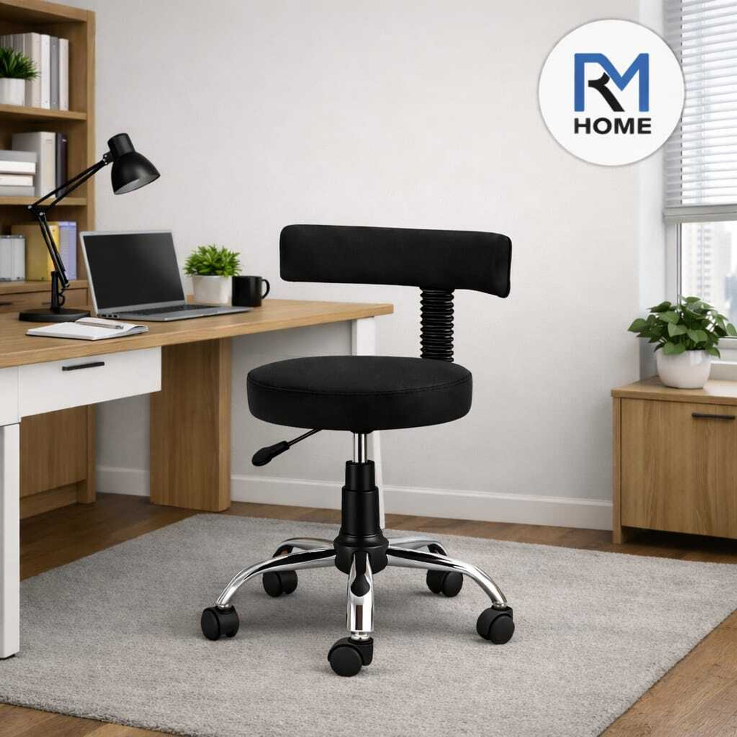 Image of RM HOME Leatherette Office Visitor Chair