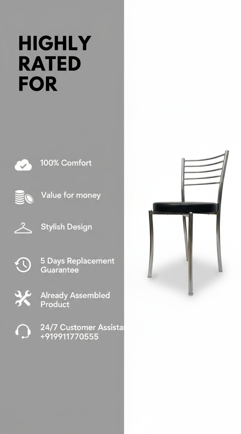 Image of Newlike Metal Dining Chair