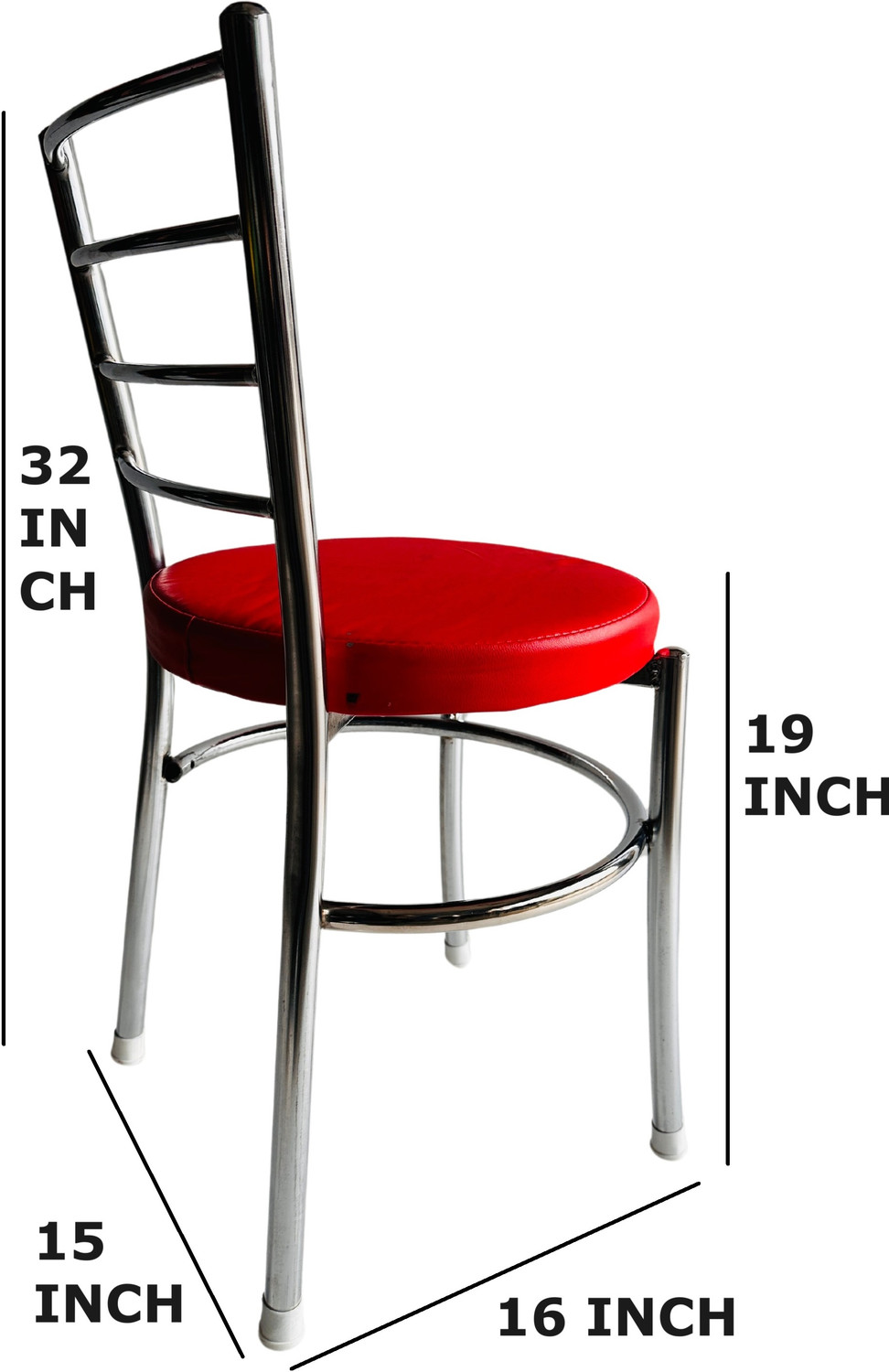 Image of Goyal Steel & Furniture Industries Modern Leatherette steel Dining Chair for Kitchen and Living Room Metal Dining Chair