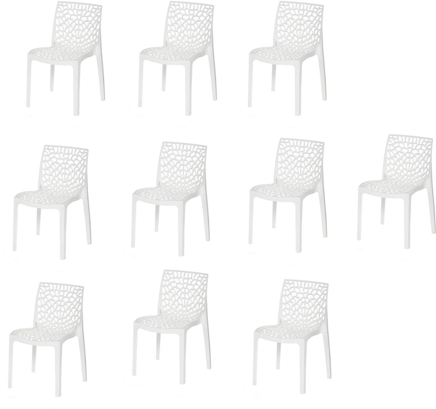 GOYALSON Designer Web Chair Plastic Living Room Chair for home study restaurant dining Plastic Dining Chair