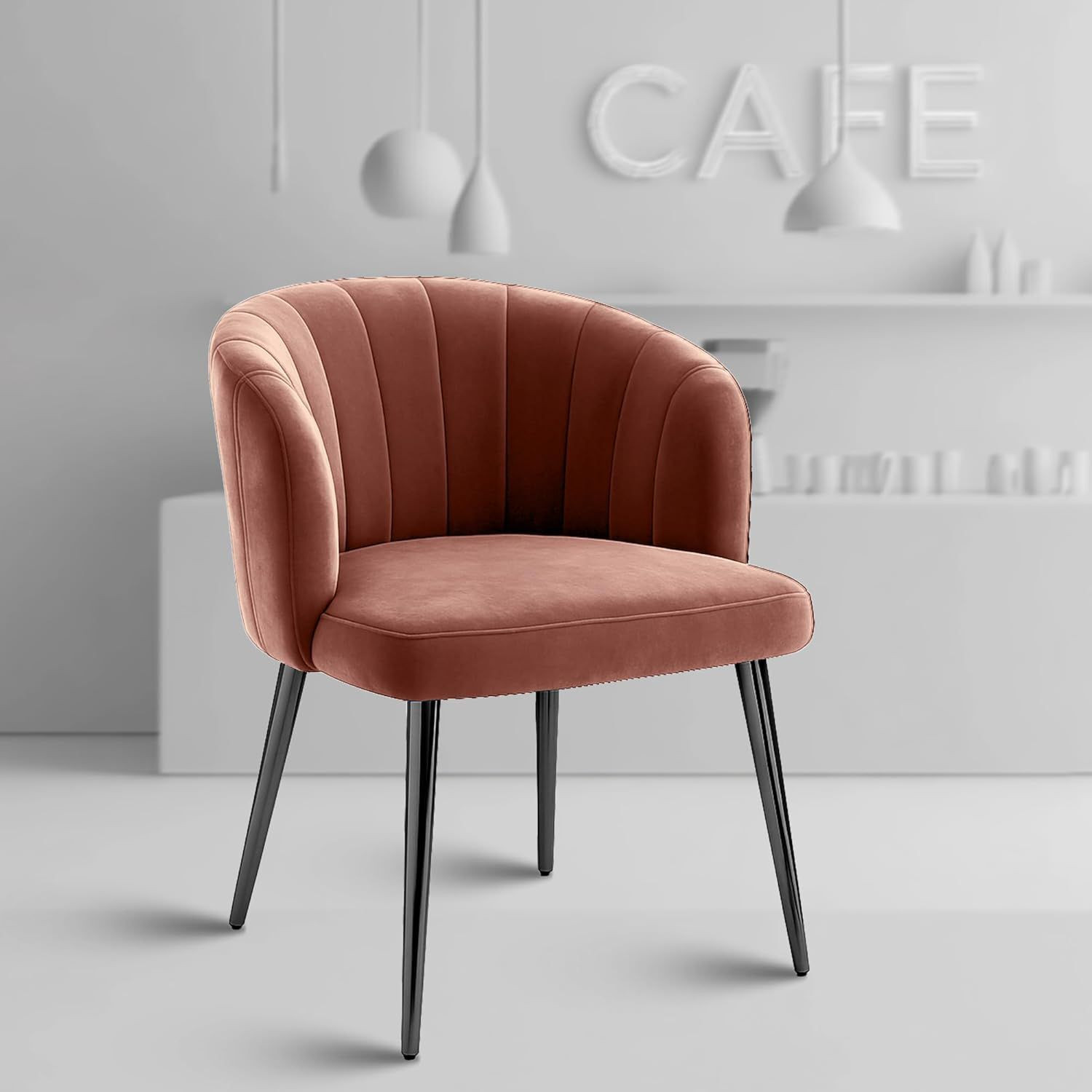 Image of S K hindustan Fire Cafe Chairs Metal Dining Chair