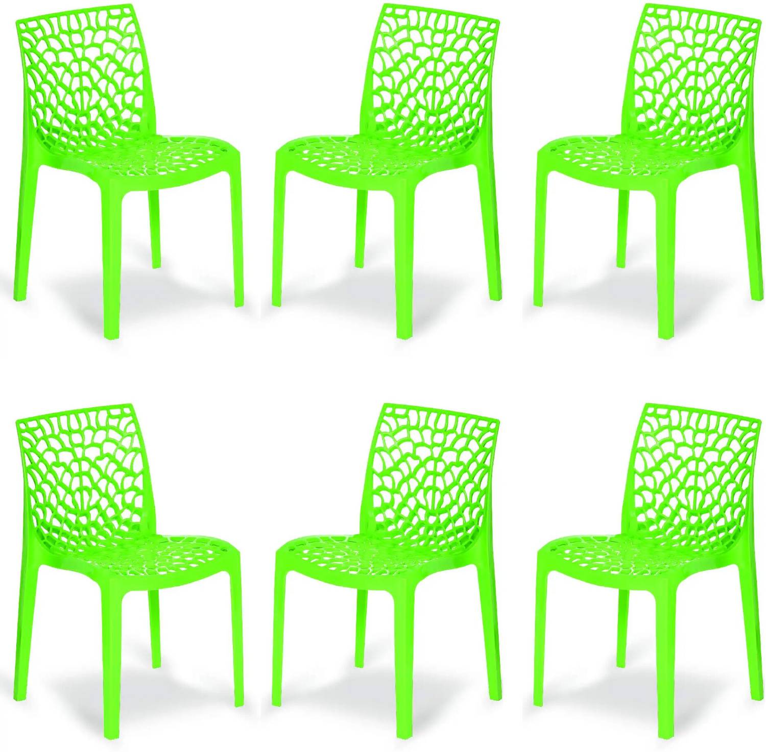 Binani Web Modern Plastic Dining Chair for Home,Cafe|Durable Outdoor Seating Chair Plastic Dining Chair