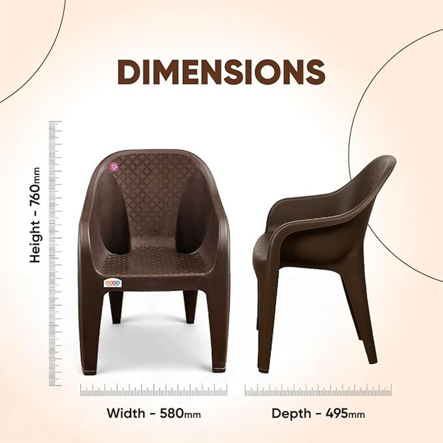 Image of HOMIBOSS chairs for home, outdoor, garden, events, resturant Plastic Dining Chair
