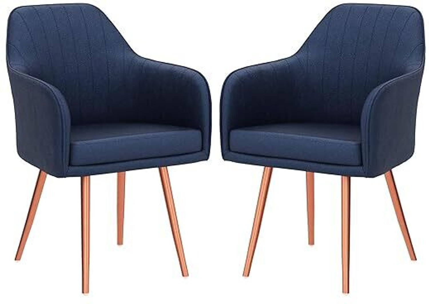 Image of Toxigo Velvet Dining Chairs, Cushion Seat Chair for Living Room Bedroom Restaurant Fabric Dining Chair